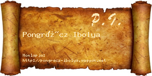 Pongrácz Ibolya névjegykártya