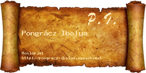 Pongrácz Ibolya névjegykártya