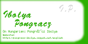 ibolya pongracz business card